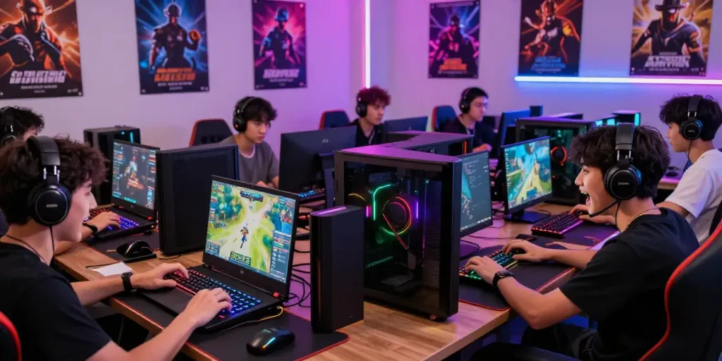 Pengguna SERIBUTOTO bermain game online dengan semangat, menampilkan suasana gaming yang energik.