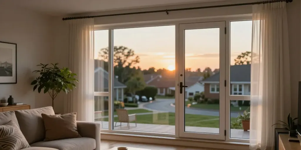 Conch uPVC window and door set enhancing a modern living space.