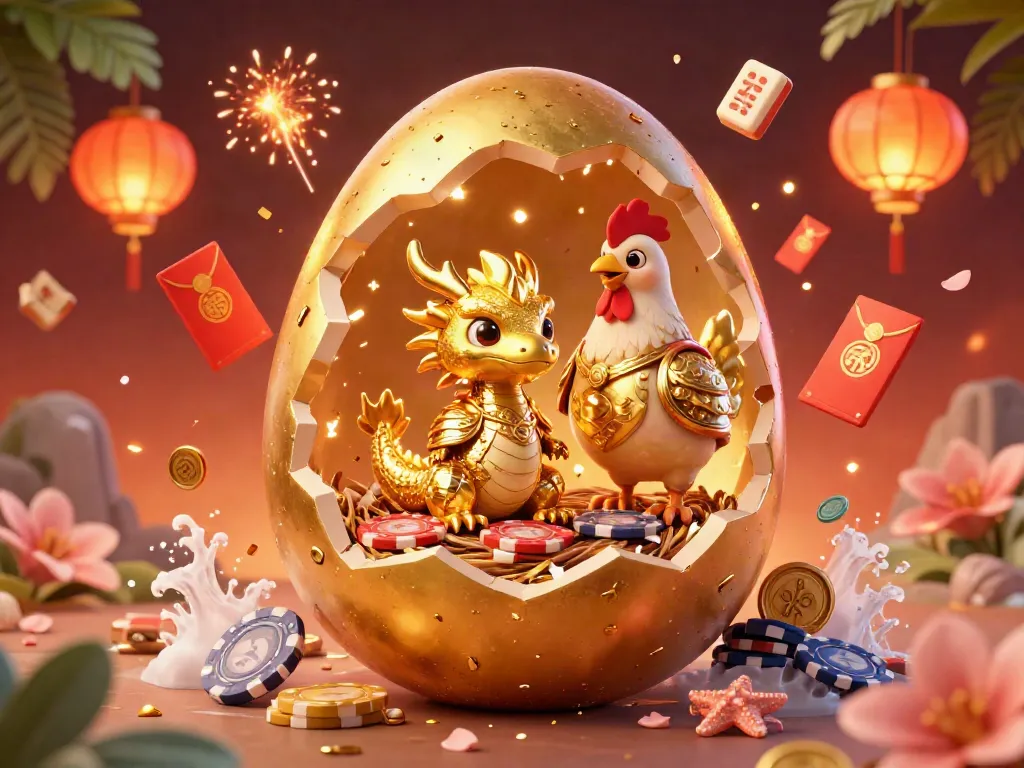 Experience the excitement of 88vbet with golden dragon and poker chips in a vibrant casino scene.