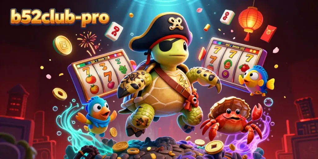 Experience thrilling 3D casino vibes with b52club-pro's vibrant characters and dynamic gaming elements.