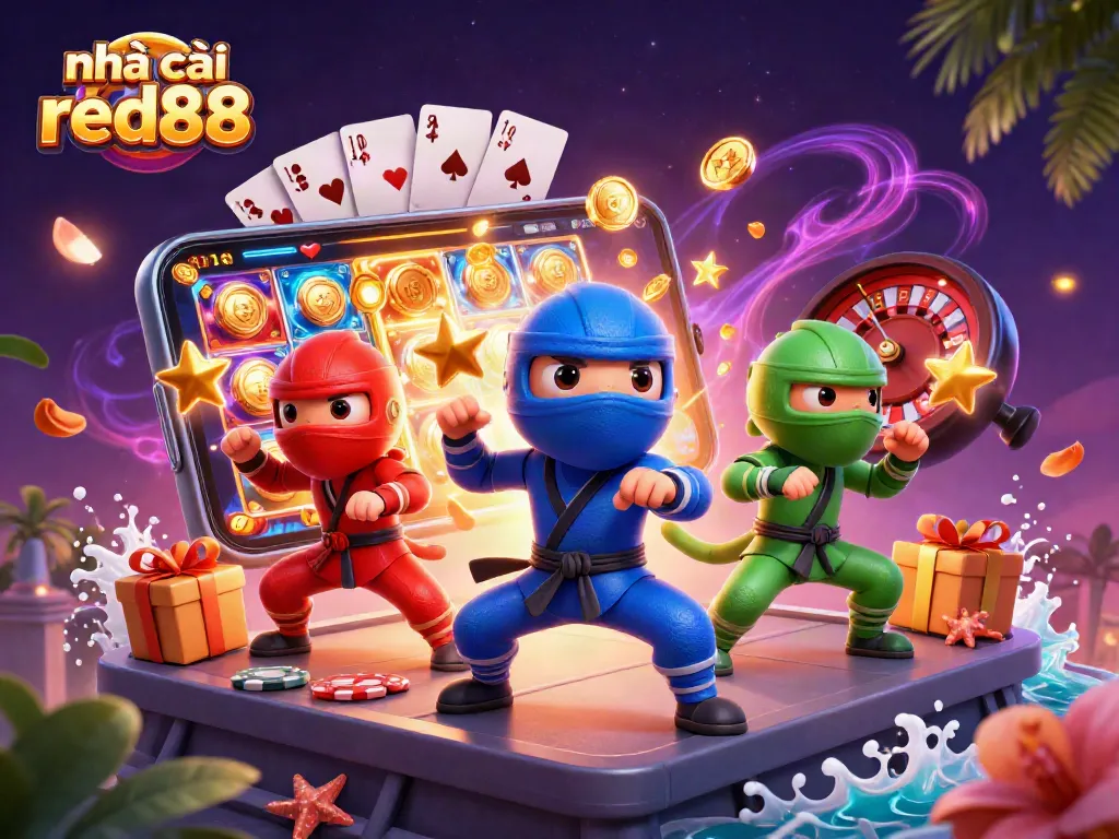 Experience gaming excitement at nhà cái red88 with vibrant slot games and dynamic chameleon characters.