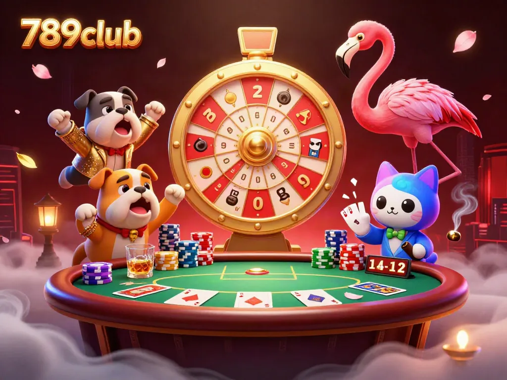 Experience the excitement of 789club with a vibrant 3D casino scene featuring a game show host, excited contestant, and vivid game elements.